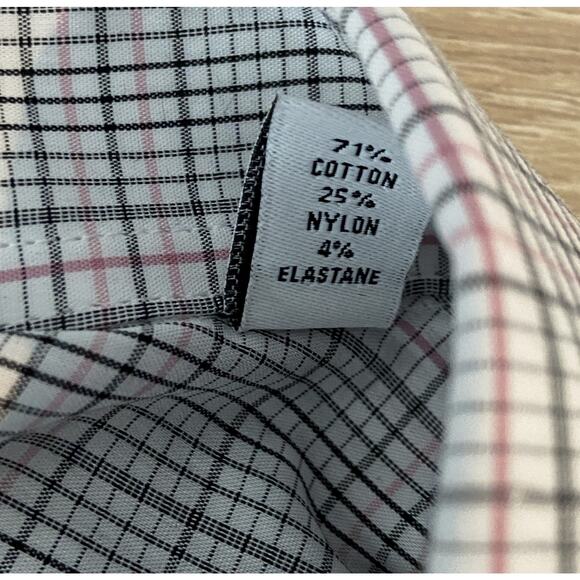 Calvin Klein Men's XL Stain Shield Extra Slim Fit Long Sleeve Shirt Plaid NEW - Picture 14 of 14